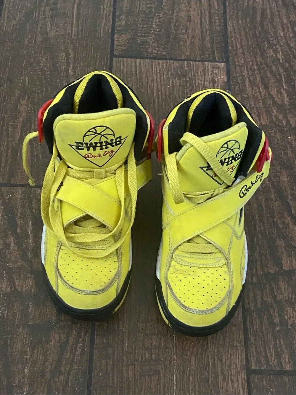 Patrick Ewing Kids Yellow Basketball-Style Sneakers Kids Size 5 US